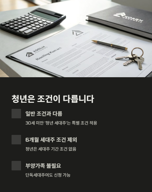 청년은 조건이 다릅니다