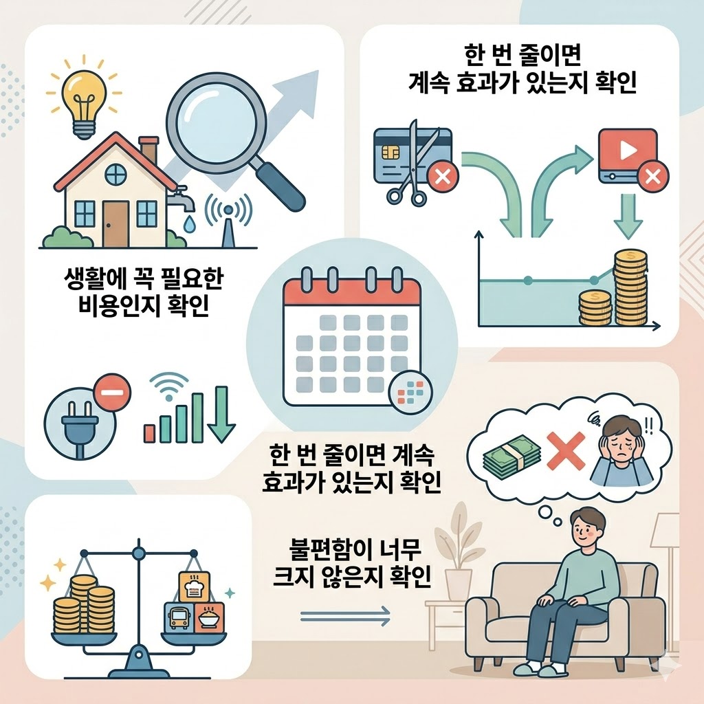 생활비 절약 전 확인해야 할 기준
