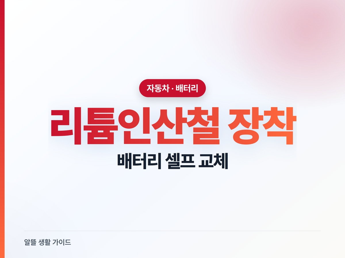 L타입 차에 리튬인산철 배터리 셀프 교체 (단자가 안 맞네)