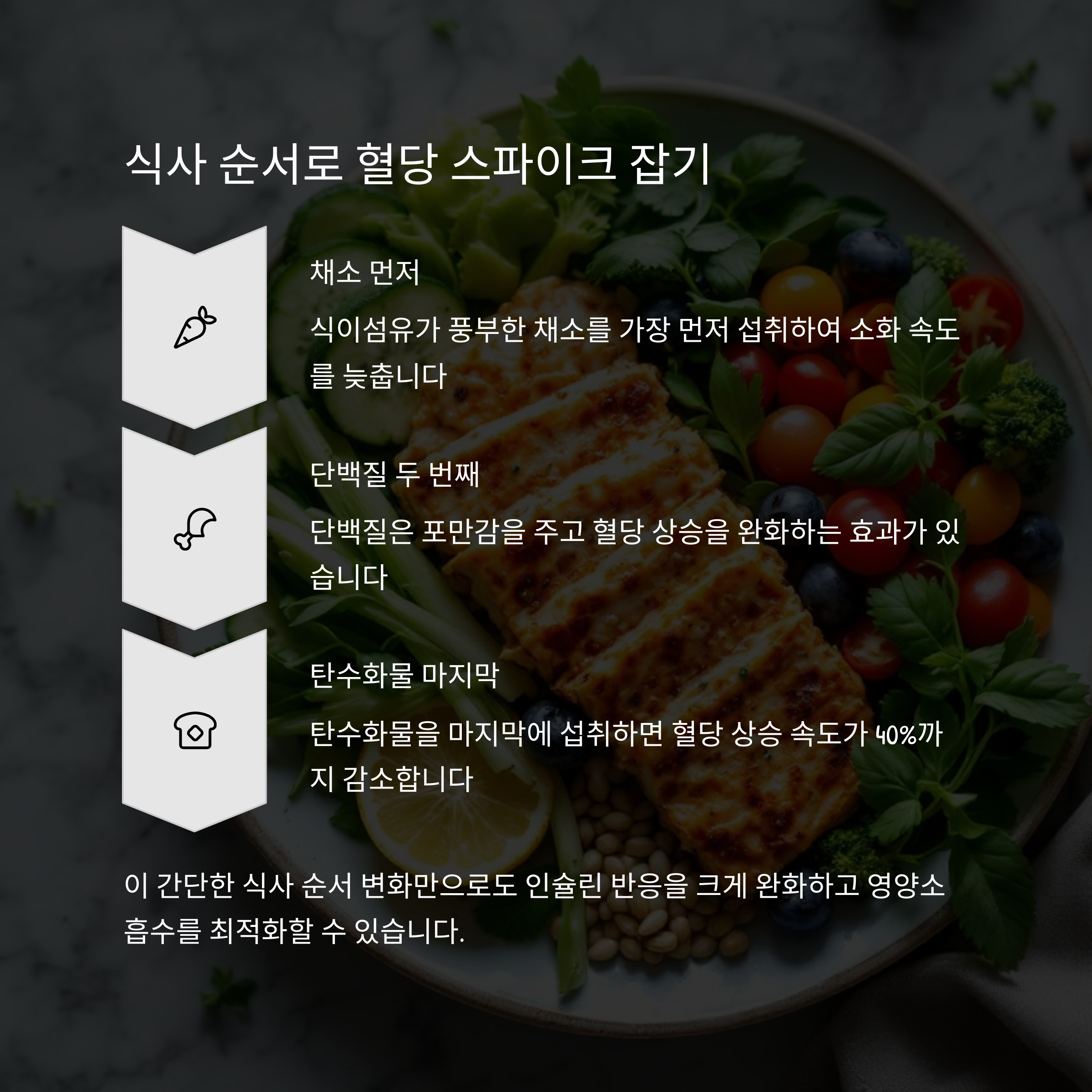 혈당 스파이크를 막는 건강한 식이조절법