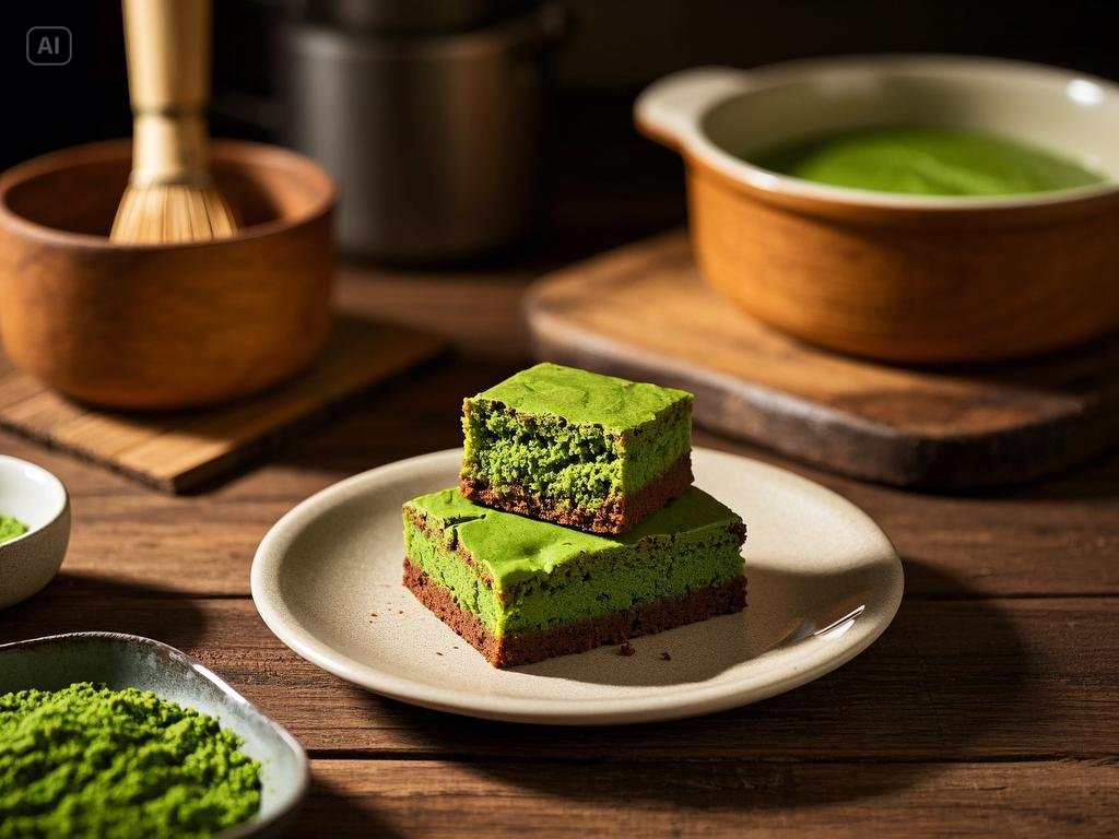 말차 브라우니 홈베이킹