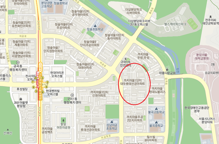 까치1단지-지도