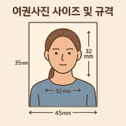 여권사진 사이즈 및 규격