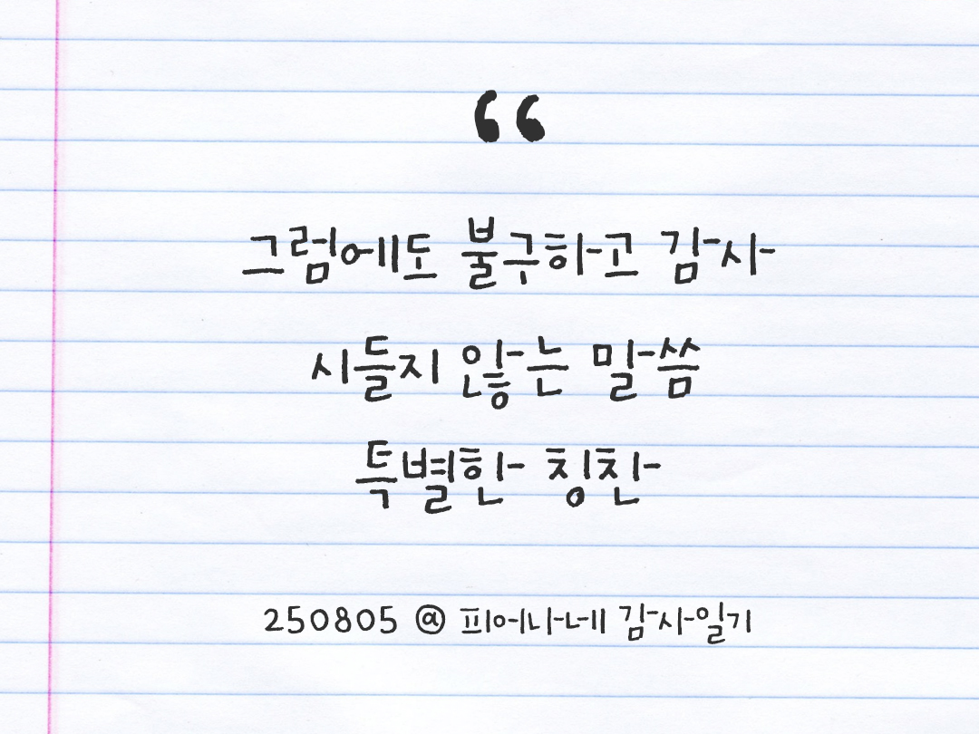 25년 8월 5일 오늘 내 마음 기록하기 감사노트, 감사를 통해 발견한 행복, 오늘 감사한 순간들 by 피어나네 감사일기