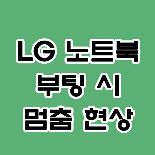 LG 노트북 부팅시 멈춤현상 썸네일