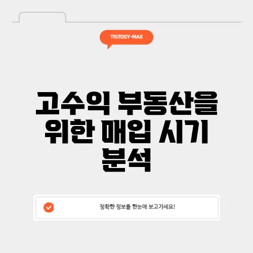 고수익 부동산을 위한 매입 시기 분석