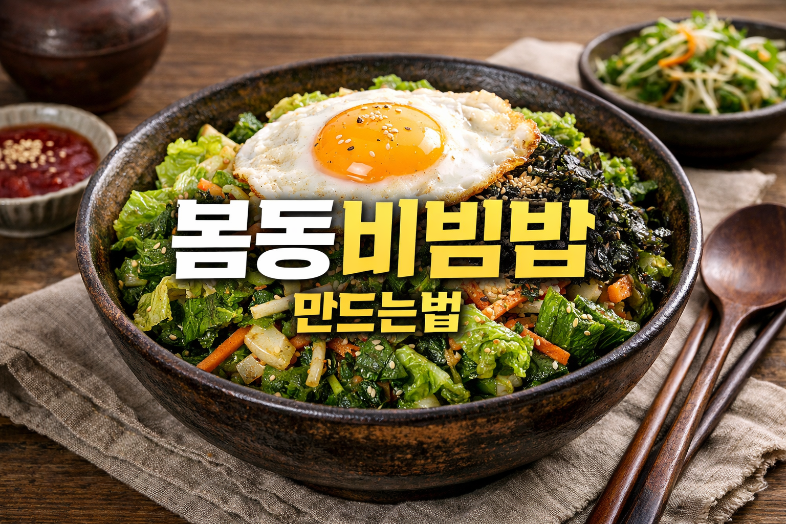 봄동비빔밥 만드는법
