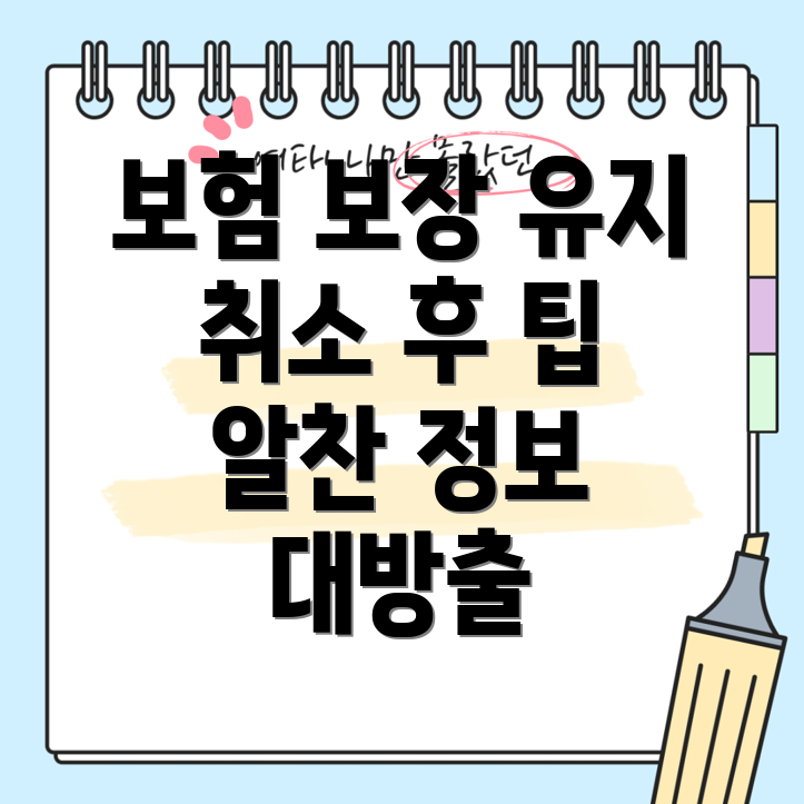 자동차 보험 취소 후 보장 유지하기