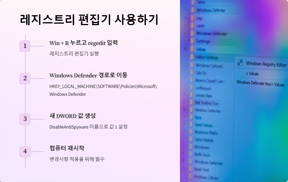 윈도우11에서 윈도우 디펜더 비활성화하는 방법