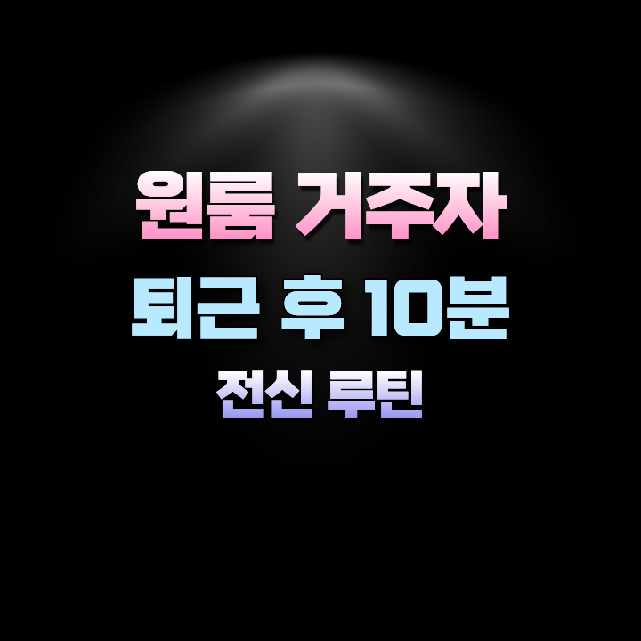 원룸거주자퇴근후10분전신루틴