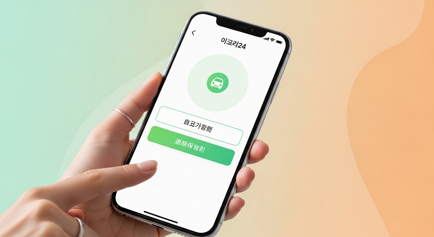 '실손24' 앱에서 본인 인증 후 가입 보험사를 선택하는 스마트폰 화면.
