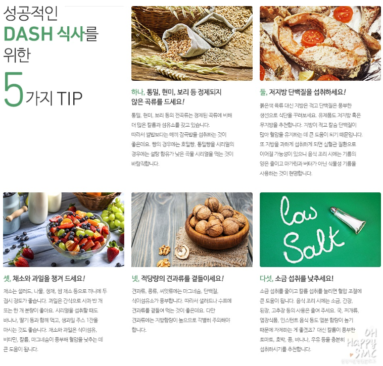 DASH 식단표