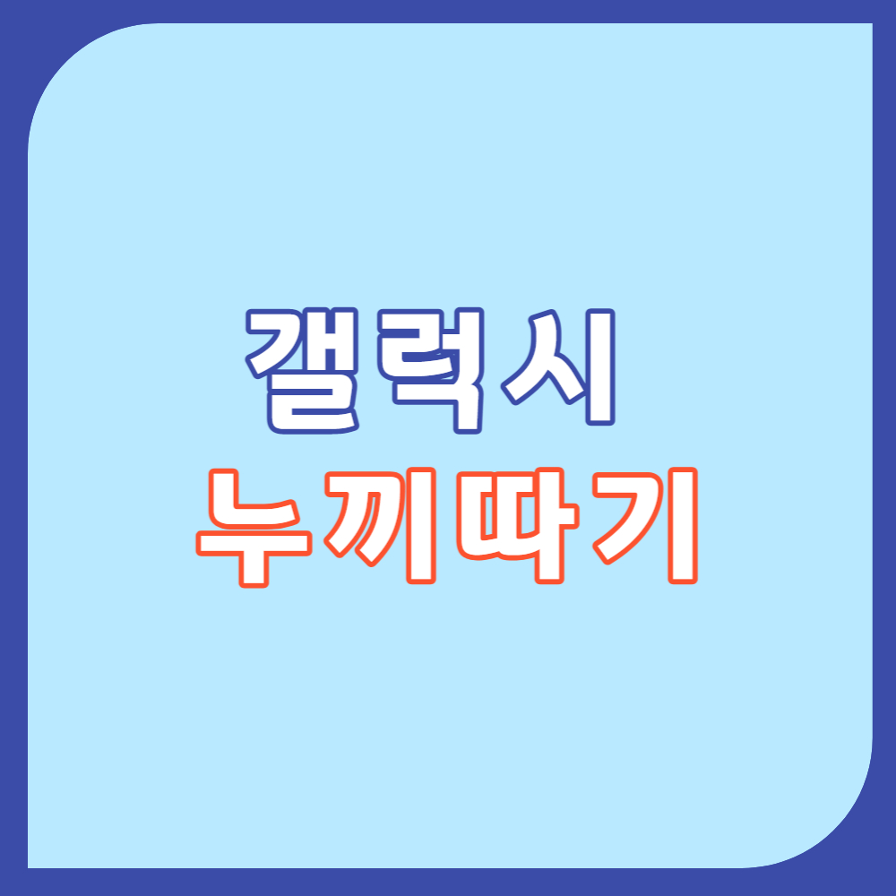 갤럭시 누끼따기