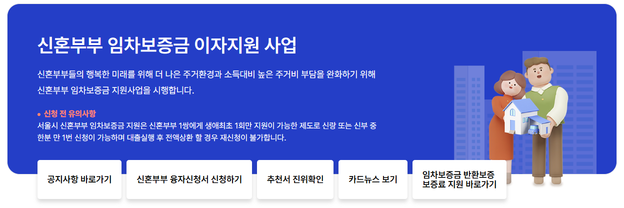 서울 신혼부부 전세자금대출 혜택 총정리