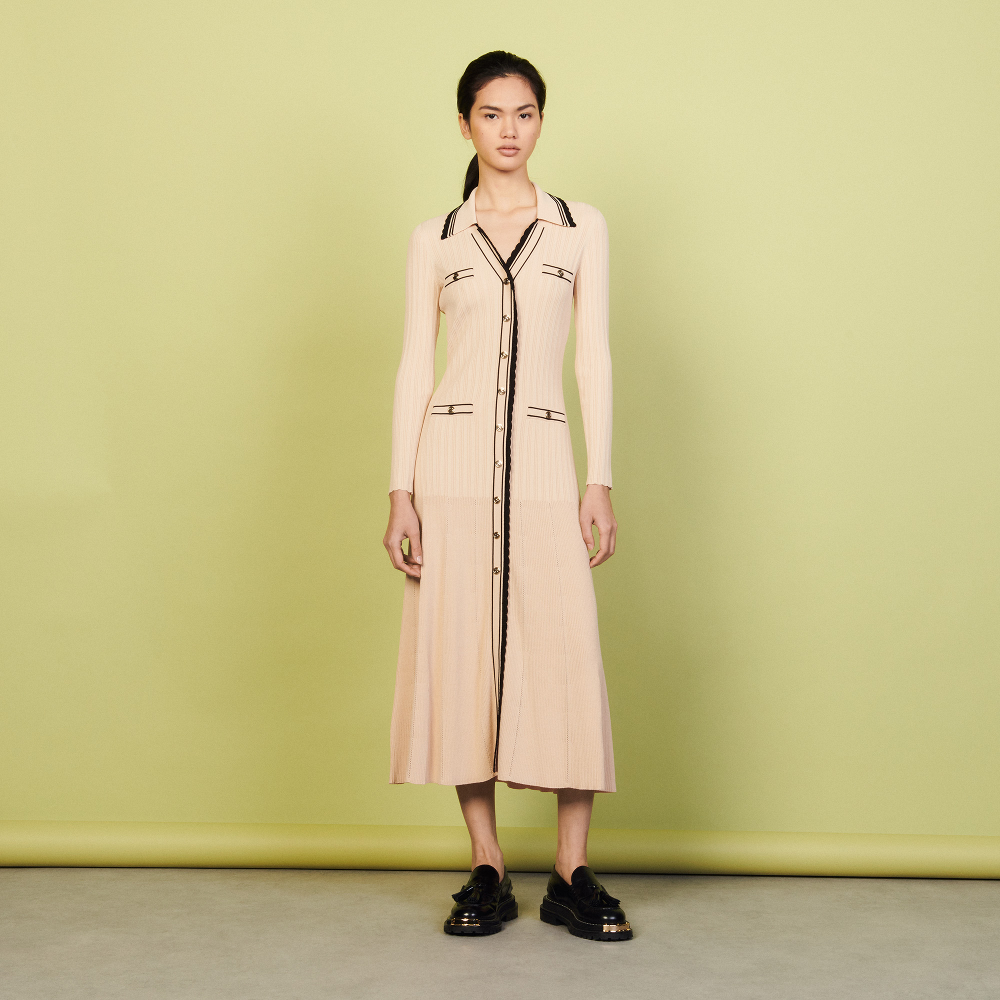 산드로 롱 니트 가디건 원피스 sfpro02173