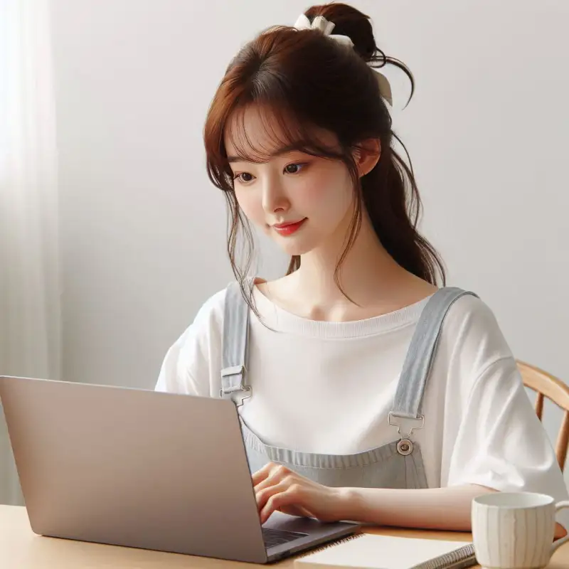 네이버-신용점수-조회-방법을-알아보는-여성의-모습