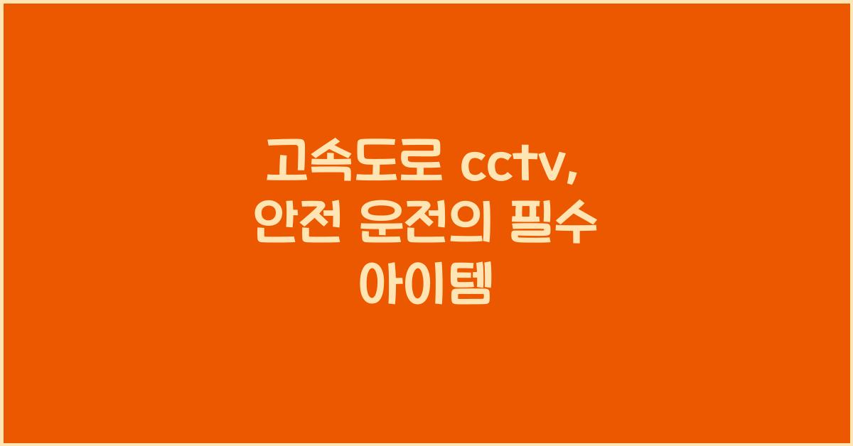 고속도로 cctv