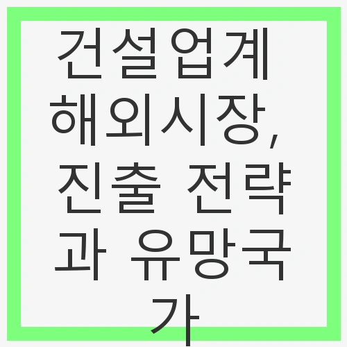 건설업계의 글로벌화
