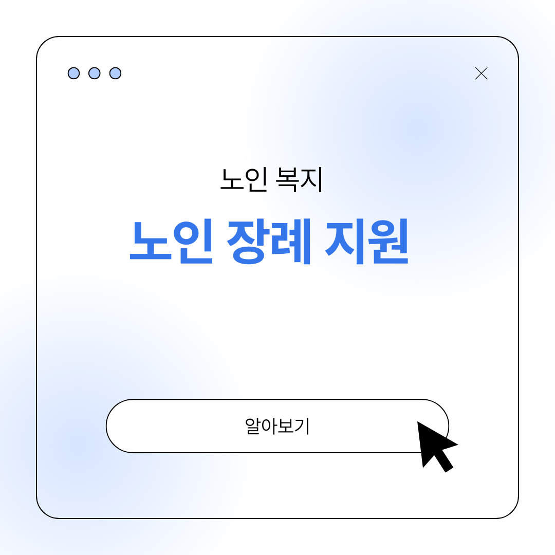 노인 장례 지원 장례비 보조금