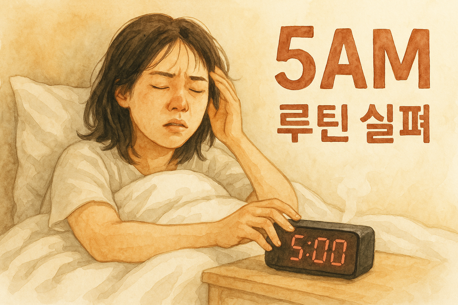 5AM 일어나는 고된 아침