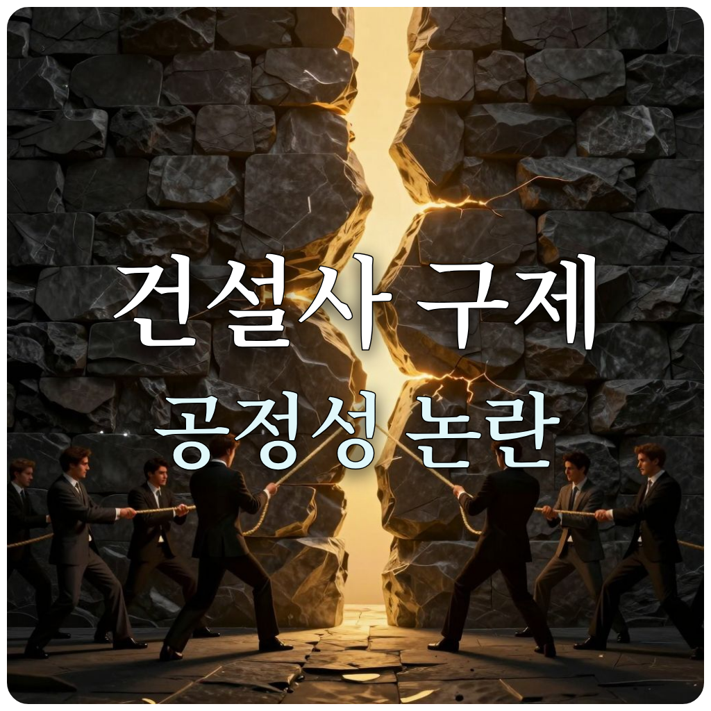 이해관계자 간의 갈등과 팽팽한 대립을 상징하는 이미지