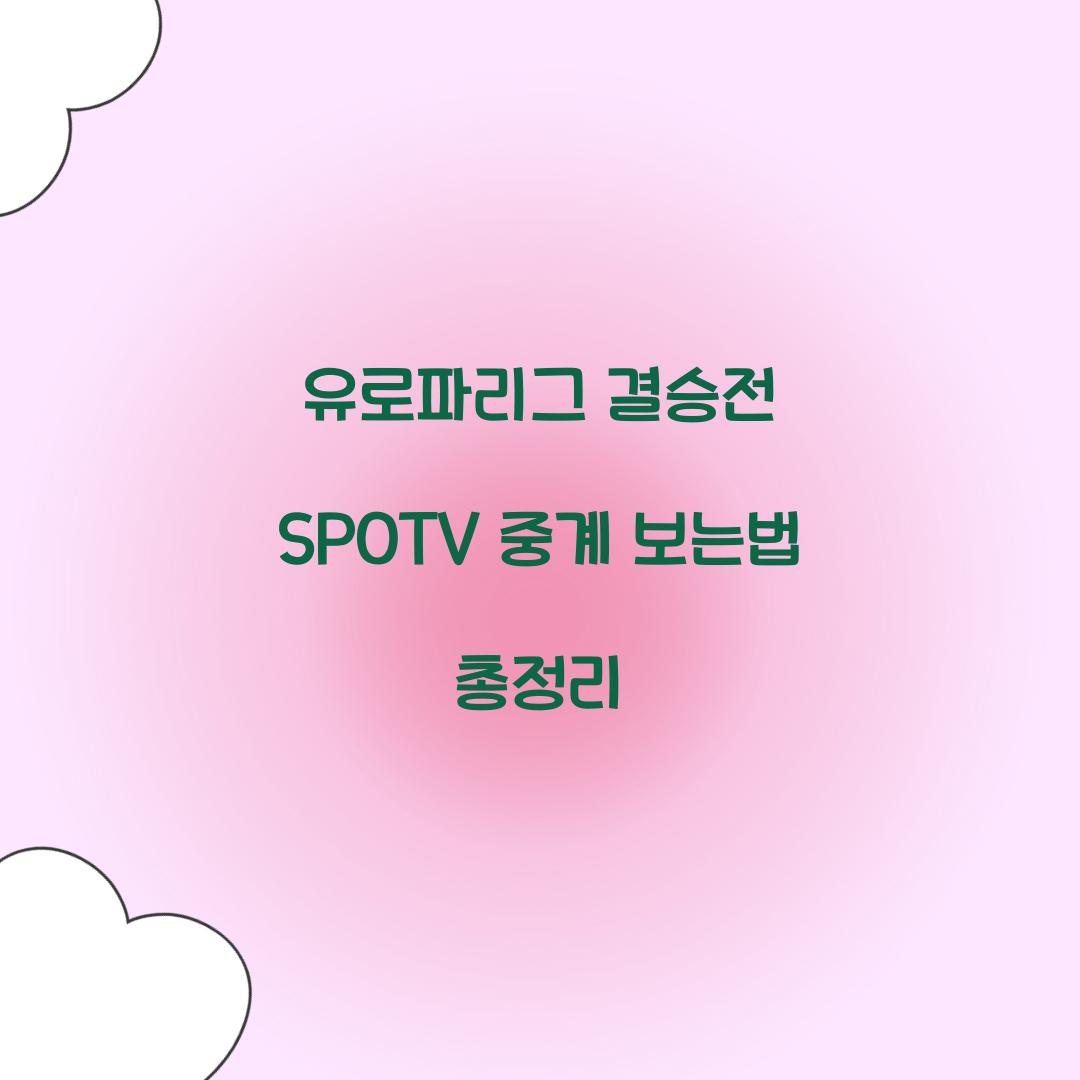 유로파리그 결승전 SPOTV 중계 보는법