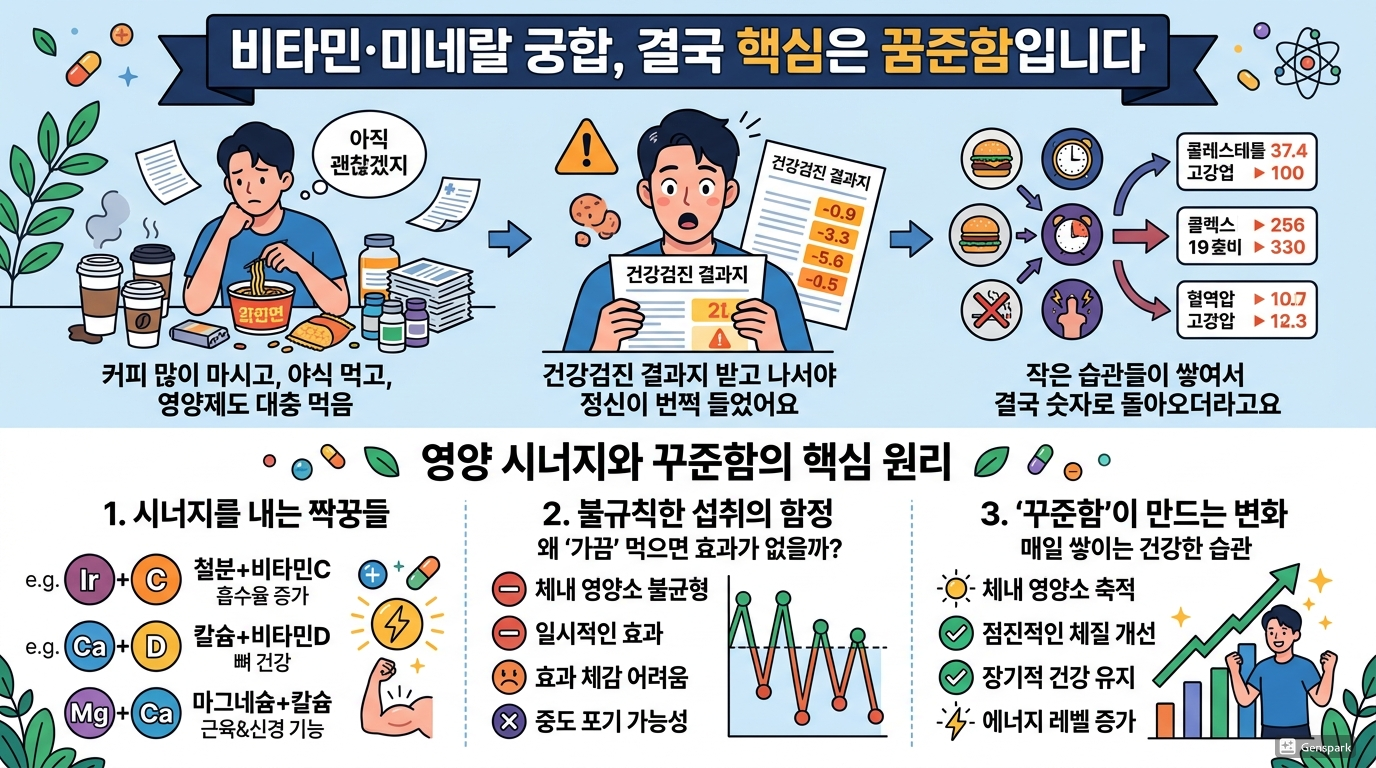 비타민&middot;미네랄 궁합, 결국 핵심은 꾸준함입니다