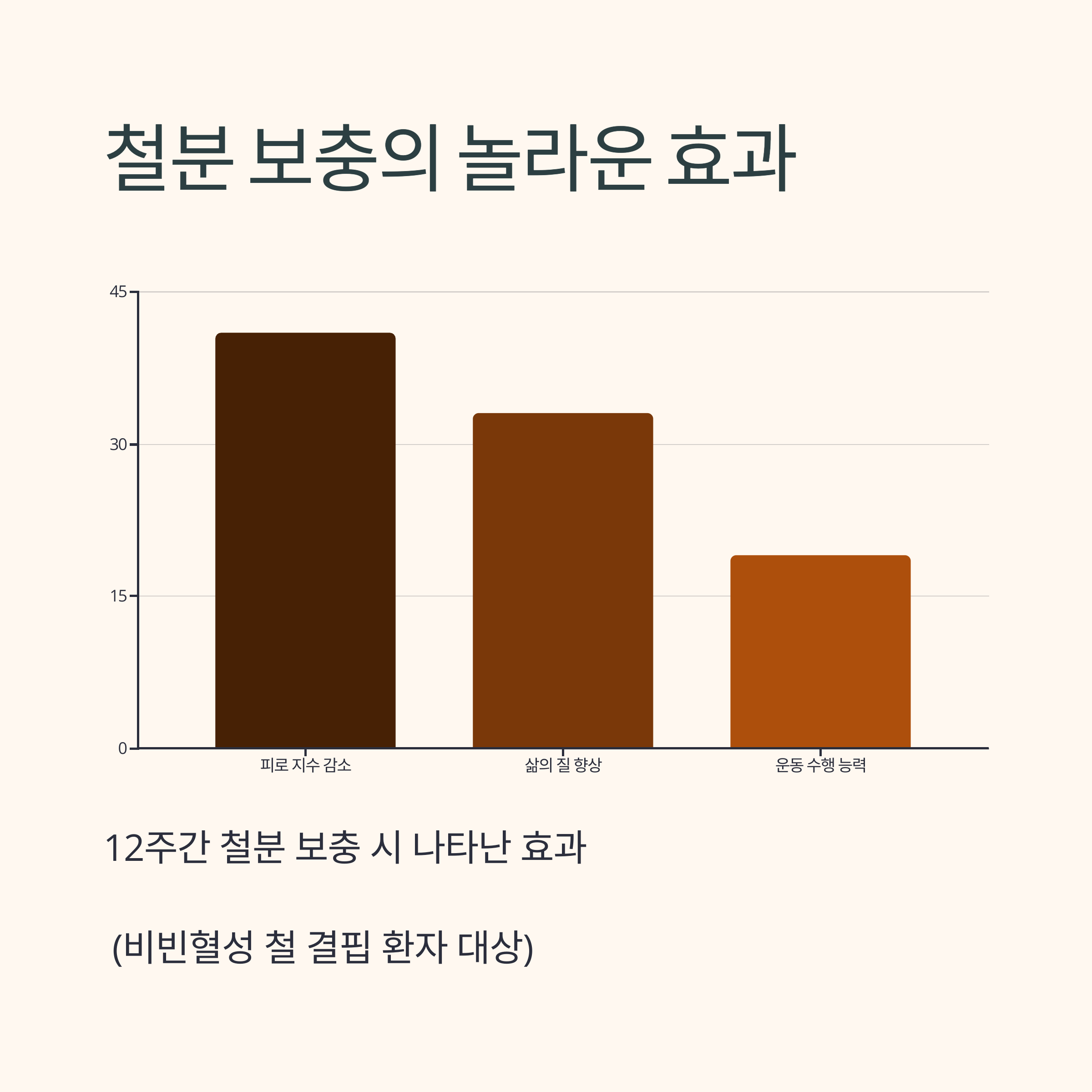 철분 보충의 놀라운 효과