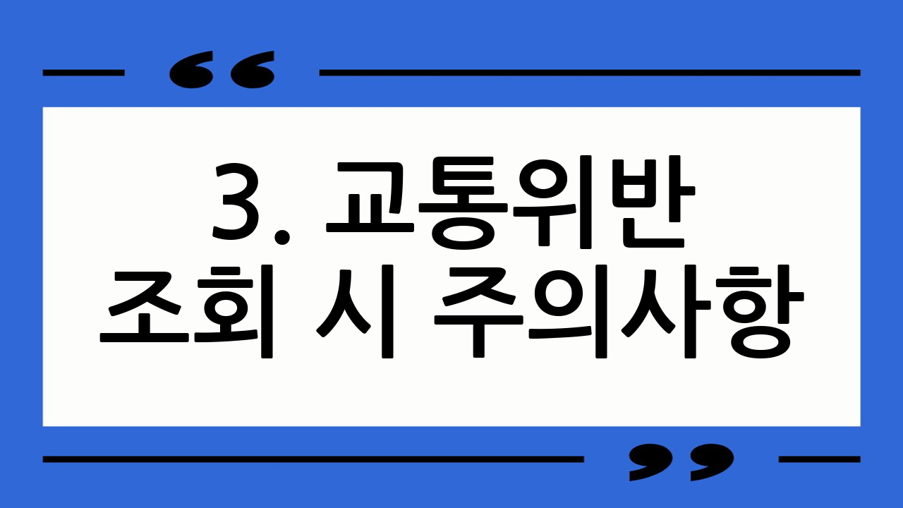 3. 교통위반 조회
