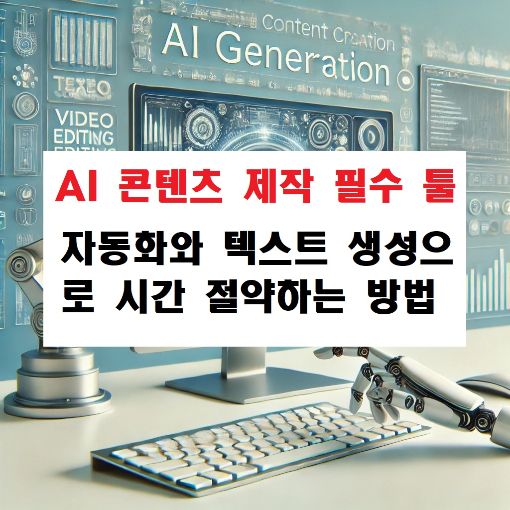AI 콘텐츠 제작 필수 툴: 자동화와 텍스트 생성으로 시간 절약하는 방법