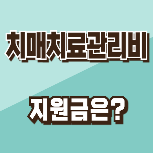 치매치료관리비지원금