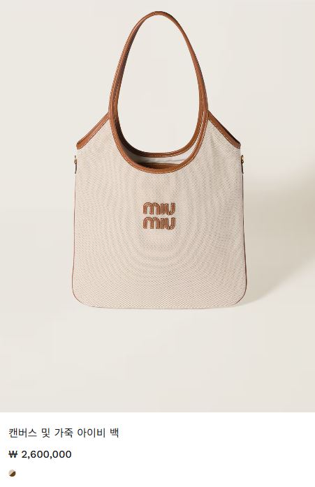 아이비 캔버스 백 가격