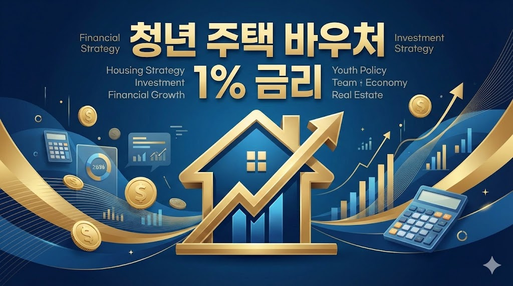 청년 주택 바우처 1% 금리 혜택 인포그래픽