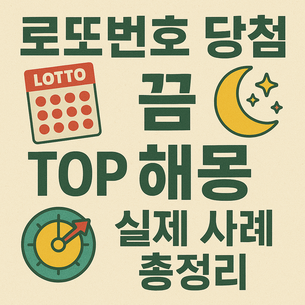 로또번호 당첨 꿈 해몽 TOP5