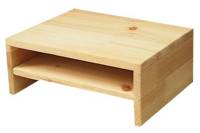 포메리트 삼나무 2단 듀얼 모니터받침대, 삼나무(원목)