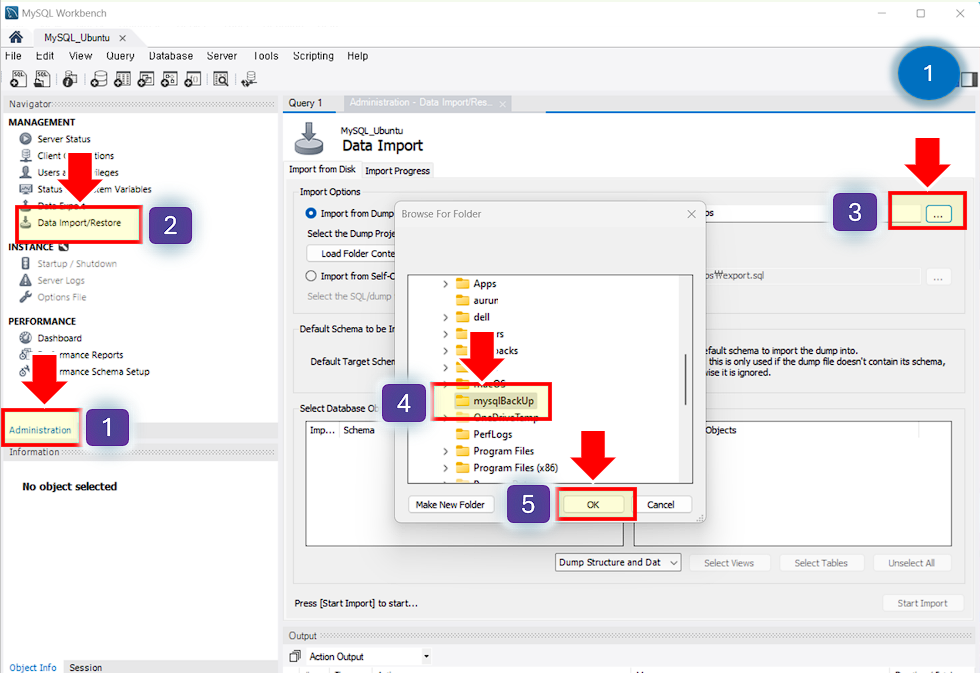 Workbench 프로그램을 사용하여 복원.