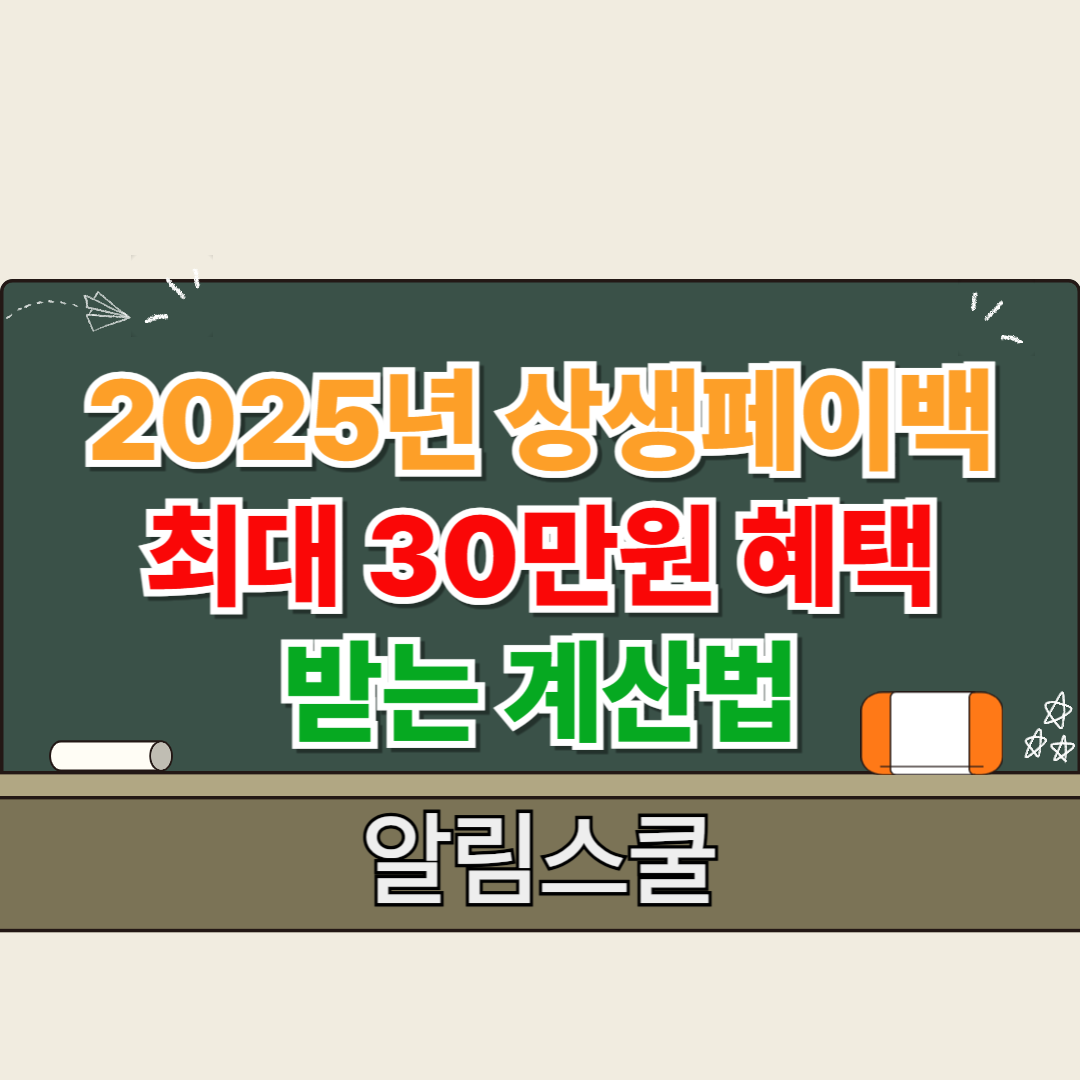 2025년 상생페이백 최대 혜택 계산법
