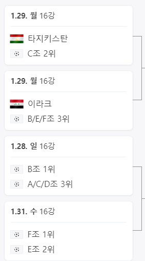 아시안컵-16강-일정-사진