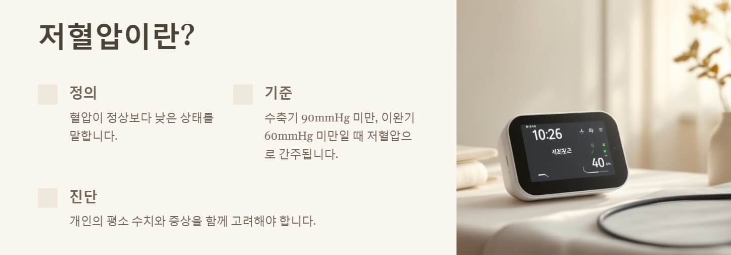 저혈압 수치 증상 원인