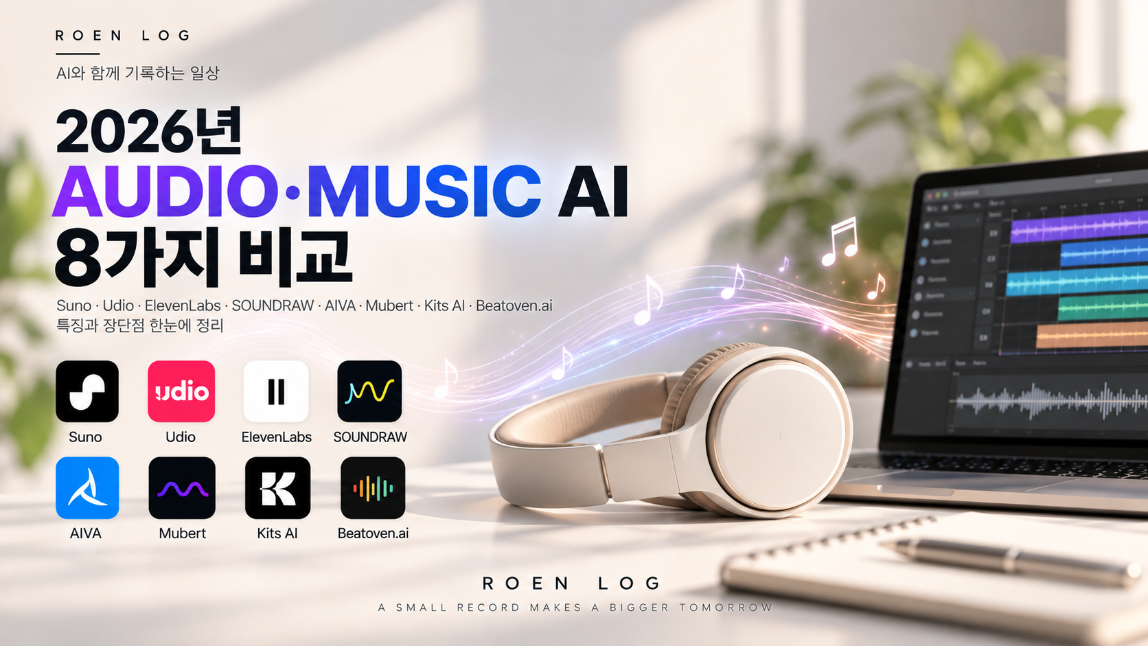 AUDIO&middot;MUSIC AI 8가지 비교