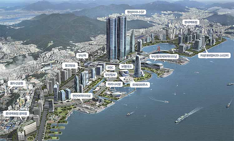 북항 재개발사업 조감도
