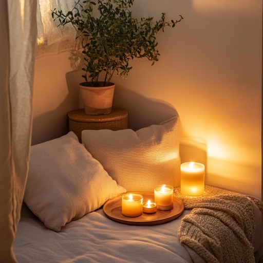 은은한 분위기의 침실