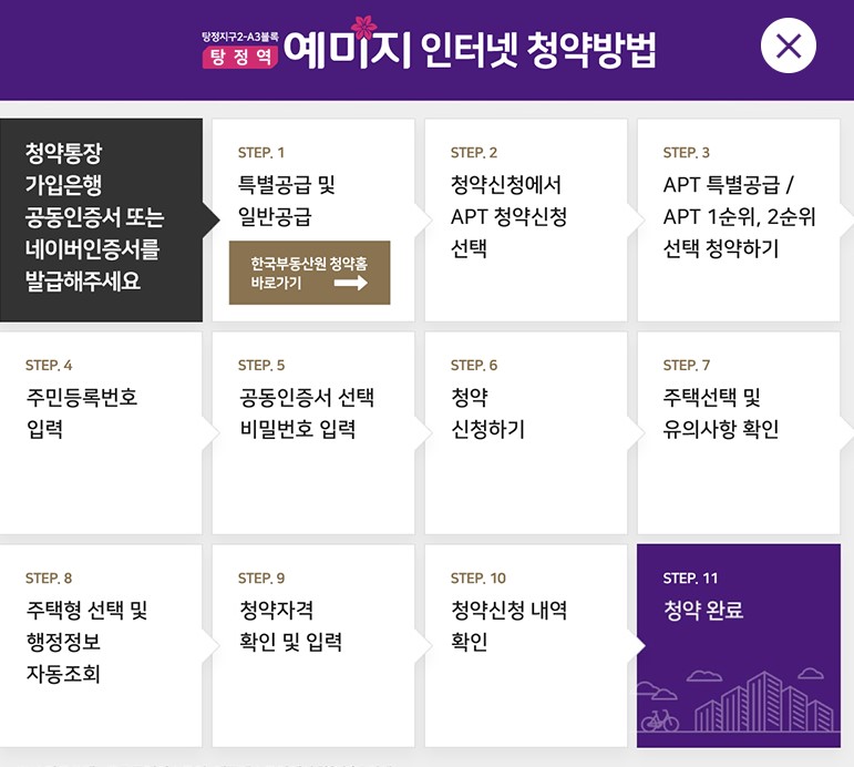 아산 탕정역 예미지 청약 방법