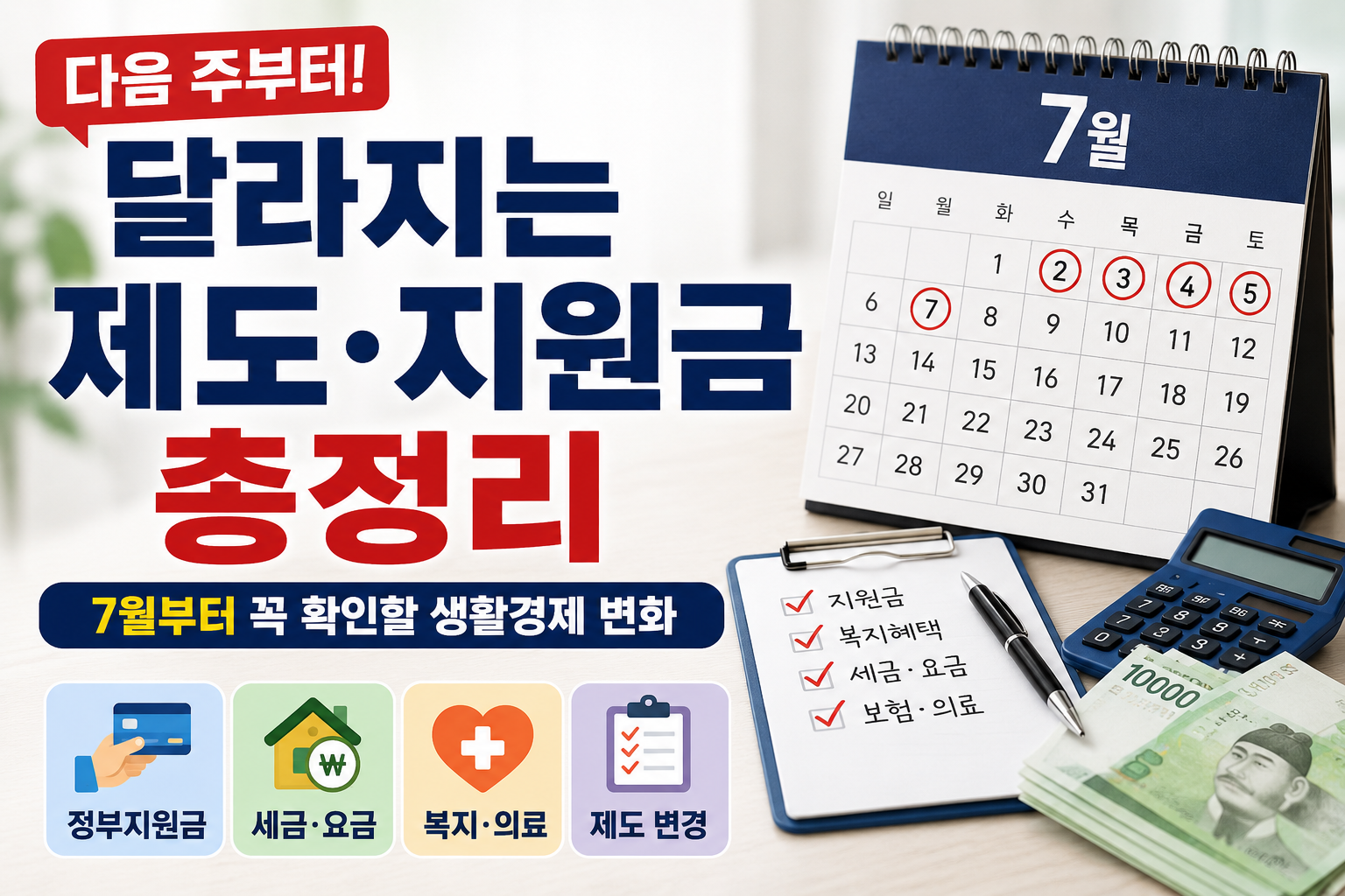 7월에 꼭 확인해야 할 제도와 정부지원금, 에너지바우처&middot;재산세&middot;생활경제 변화 총정리