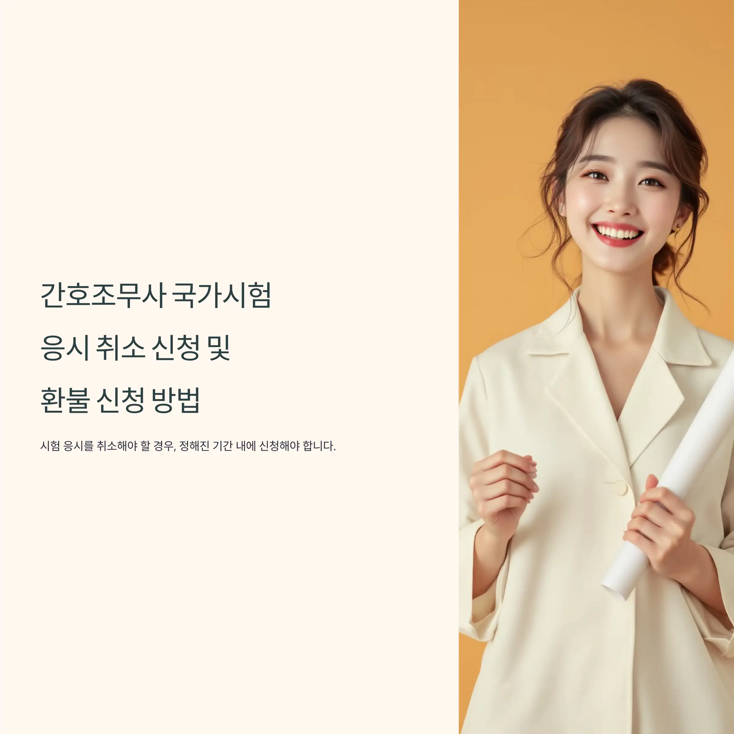 간호조무사 국가시험 응시 취소 신청 및 환불 신청 방법