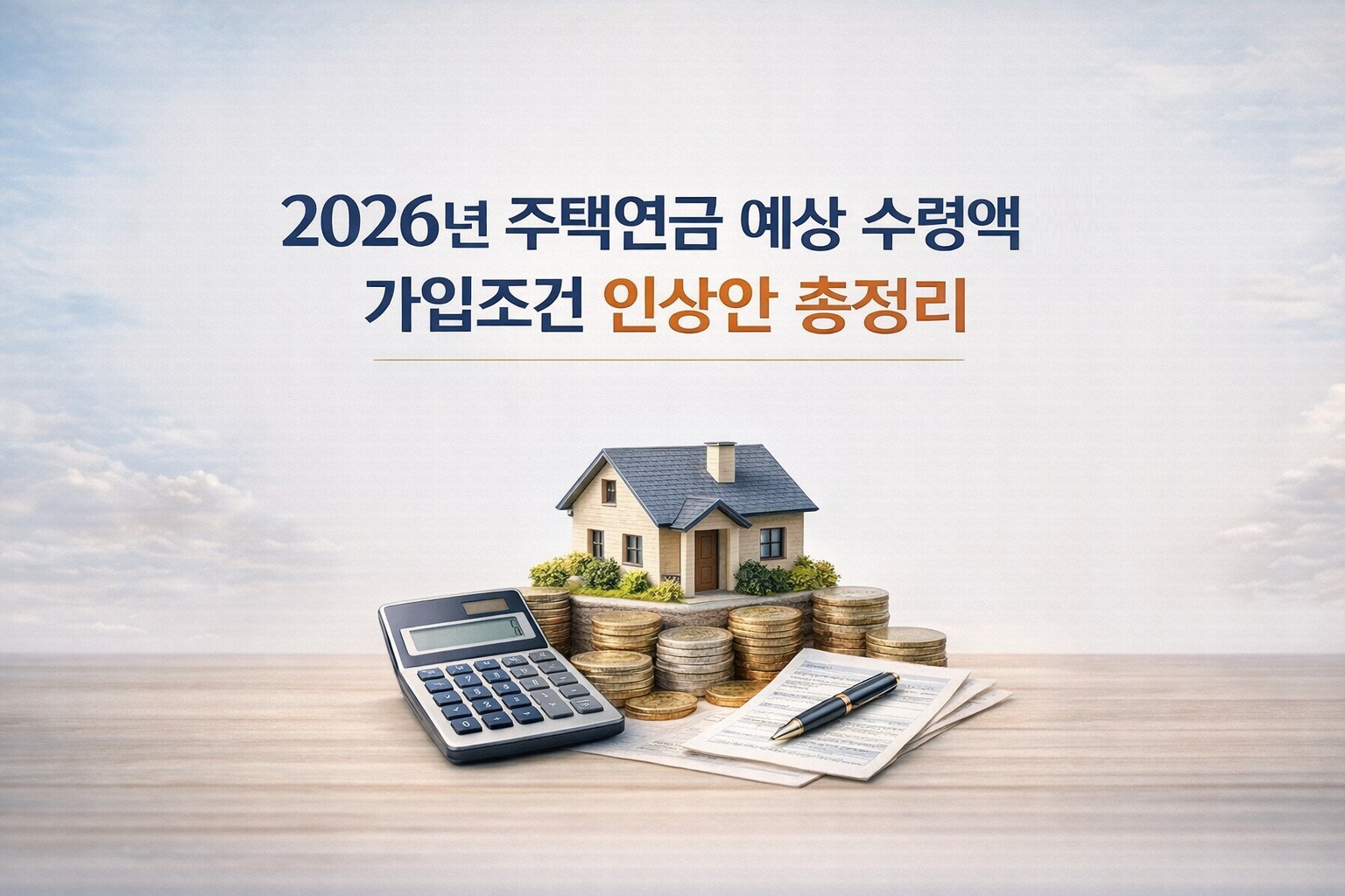 2026년 주택연금 예상 수령액 및 가입조건 인상안 총정리