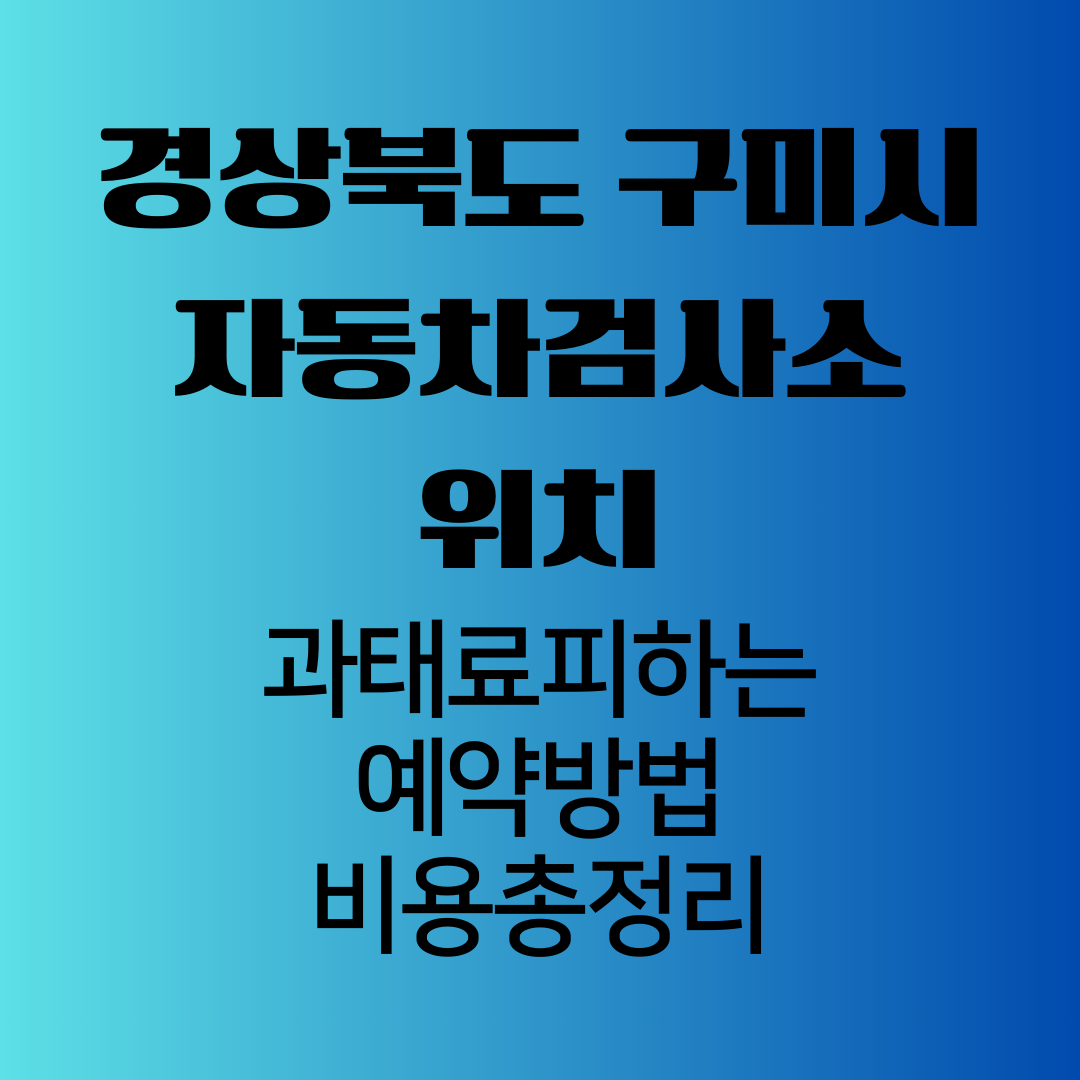 경상북도구미시자동차검사소위치