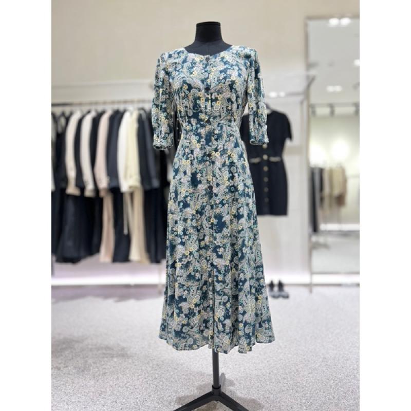 시슬리 페이즐리 플라워 프린트 원피스 SAOP04041