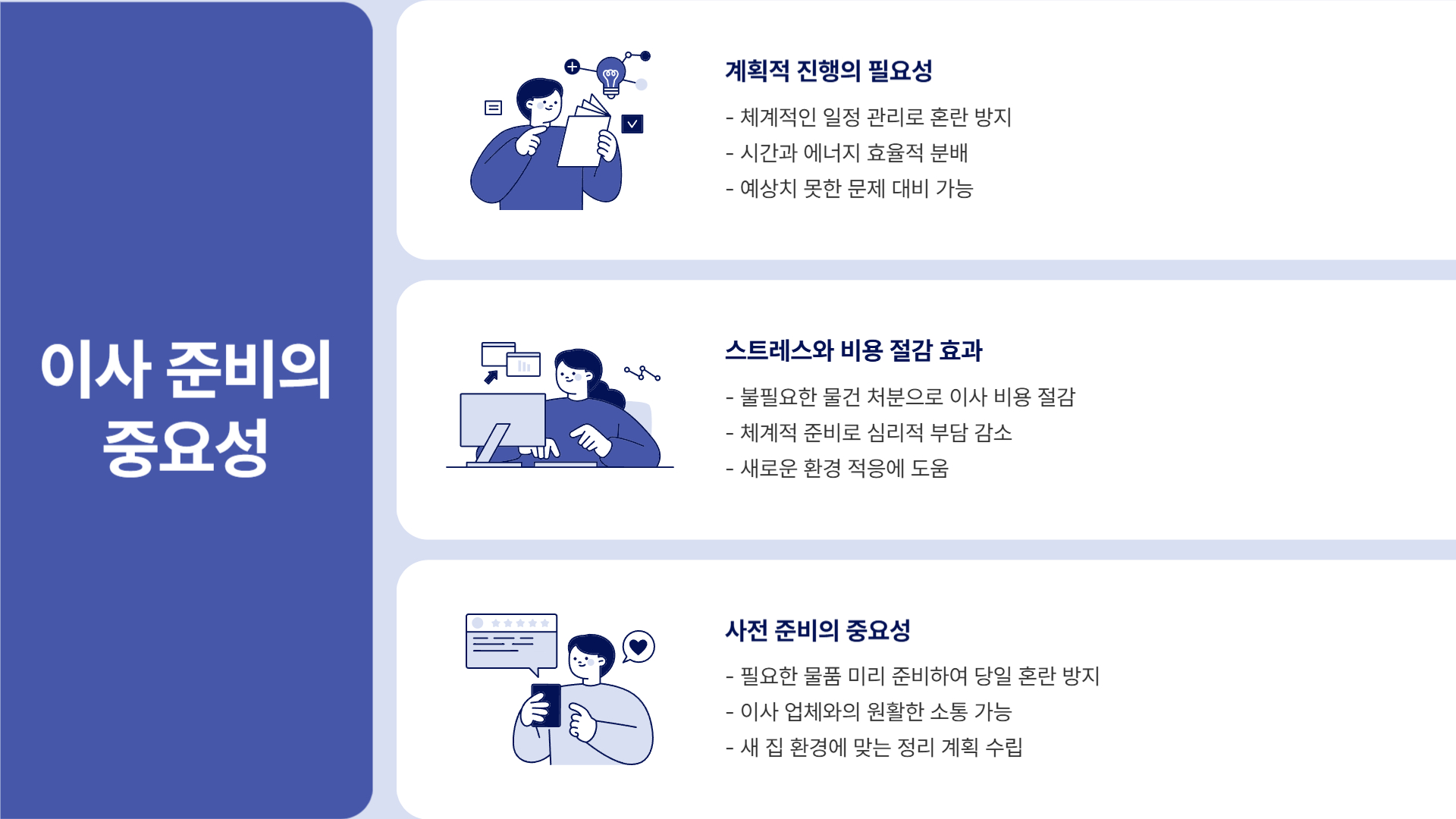 이사 전 준비, 효율적인 이사를 위한 필수 준비 사항
