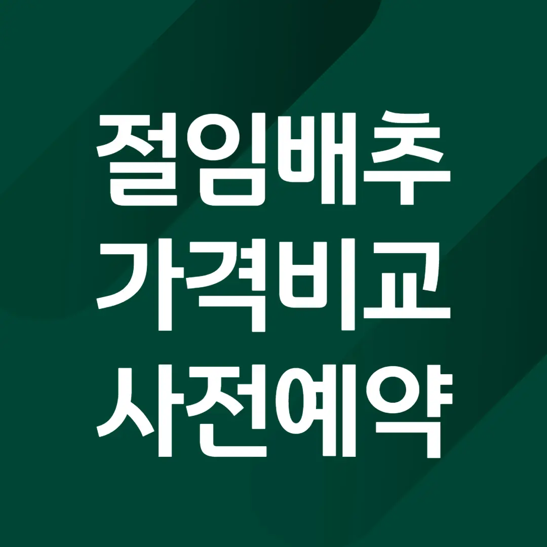 절임배추 20kg 가격 비교, 사전예약 방법
